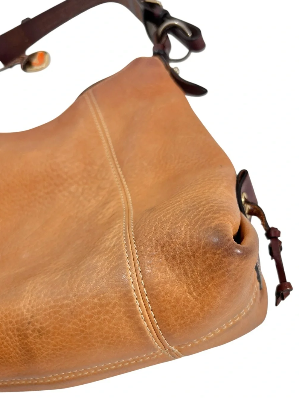 Dooney & Bourke Vintage EAST WEST Leather Hobo Shoulder Bag